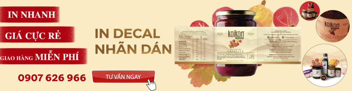 Công ty in giá rẻ tem bảo hành decal