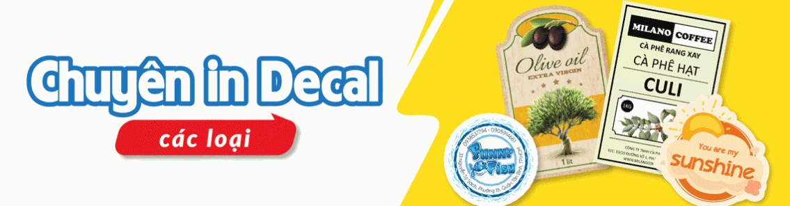 Công ty in giá rẻ tem bảo hành decal