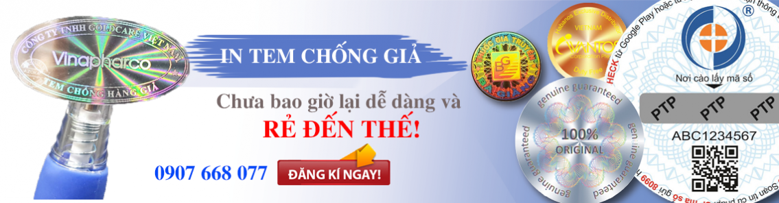 Công ty in giá rẻ tem bảo hành decal